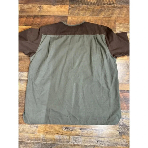 Carhartt Men's Scrub Top Color Block Olive Green/Brown,XL Ripstop fabric - Picture 5 of 6